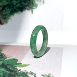 17.1mm A-Grade Natural Floral Imperial Jadeite Ring Band No. 162178