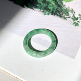 17.1mm A-Grade Natural Floral Imperial Jadeite Ring Band No. 162178