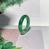 16.7mm A-Grade Natural Floral Imperial Jadeite Ring Band No. 162180