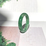 16.7mm A-Grade Natural Floral Imperial Jadeite Ring Band No. 162180