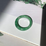 16.7mm A-Grade Natural Floral Imperial Jadeite Ring Band No. 162180