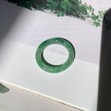 16.7mm A-Grade Natural Floral Imperial Jadeite Ring Band No. 162180