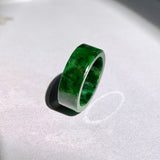 16.6mm A-Grade Natural Imperial Green Jadeite Ring Band No. 162193