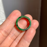 16.6mm A-Grade Natural Imperial Green Jadeite Ring Band No. 162193