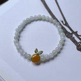 Custom A-Grade Natural Jadeite Mandarin Orange Bracelet No.172193