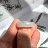 18.2mm A-Grade Natural White Jadeite Ring Band No. 161497