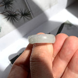 18.2mm A-Grade Natural White Jadeite Ring Band No. 161497