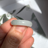 18.3mm A-Grade Natural White Jadeite Ring Band No. 162211