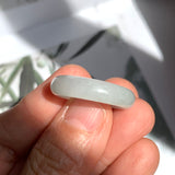 18.3mm A-Grade Natural White Jadeite Ring Band No. 162211