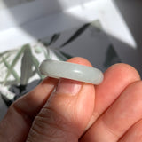 18.3mm A-Grade Natural White Jadeite Ring Band No. 162211