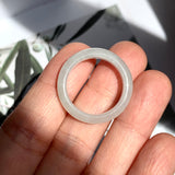 18.3mm A-Grade Natural White Jadeite Ring Band No. 162211