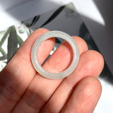 18.3mm A-Grade Natural White Jadeite Ring Band No. 162211