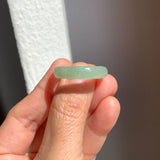 19.1mm A-Grade Natural Moss On Snow Jadeite Ring Band No. 162181