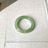 20.3mm A-Grade Natural Green Jadeite Ring Band No. 162186