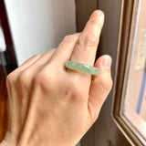 20.3mm A-Grade Natural Green Jadeite Ring Band No. 162186