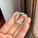 20.3mm A-Grade Natural Green Jadeite Ring Band No. 162186