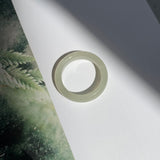 18.3mm A-Grade Natural Light Yellow Jadeite Ring Band No. 162210