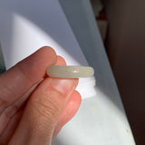 18.3mm A-Grade Natural Light Yellow Jadeite Ring Band No. 162210