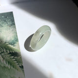 15.2mm A-Grade Natural White Jadeite Ring Band No. 161944