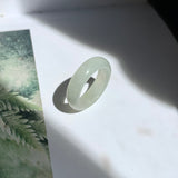 15.2mm A-Grade Natural White Jadeite Ring Band No. 161944