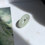 15.2mm A-Grade Natural White Jadeite Ring Band No. 161944