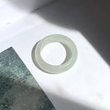 15.2mm A-Grade Natural White Jadeite Ring Band No. 161944