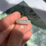 15.2mm A-Grade Natural White Jadeite Ring Band No. 161944