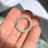 15.2mm A-Grade Natural White Jadeite Ring Band No. 161944