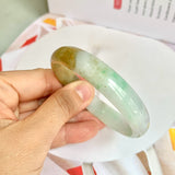 51.4mm A-Grade Natural Multi-Colour Jadeite Modern Round Bangle No. 151847