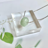 A-Grade Natural Light Green Jadeite Barrel Pendant No. 220601