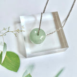 A-Grade Natural Light Green Jadeite Barrel Pendant No. 220601