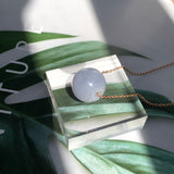 A-Grade Natural Lavender Jadeite Barrel Pendant No. 190274