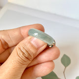 17.8mm A-Grade Natural Jadeite Joseon Dynasty Plum Blossom Ring (Maehwa) No.162423