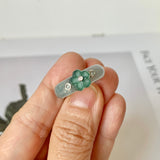 18.1mm A-Grade Natural Jadeite Joseon Dynasty Plum Blossom Ring (Maehwa) No.162425