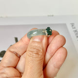 18.1mm A-Grade Natural Jadeite Joseon Dynasty Plum Blossom Ring (Maehwa) No.162425