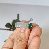 18.5mm A-Grade Natural Jadeite Joseon Dynasty Plum Blossom Ring (Maehwa) No.162426