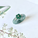 19.1mm A-Grade Natural Jadeite Joseon Dynasty Plum Blossom Ring (Maehwa) No.162427