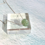 A-Grade Natural Green Blue Jadeite Barrel Pendant No. 220603