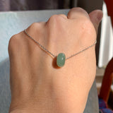 A-Grade Natural Green Blue Jadeite Barrel Pendant No. 220603