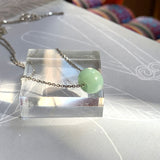 A-Grade Natural Green Blue Jadeite Barrel Pendant No. 220604