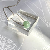 A-Grade Natural Green Blue Jadeite Barrel Pendant No. 220604