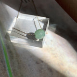 A-Grade Natural Green Blue Jadeite Barrel Pendant No. 220605