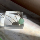 A-Grade Natural Green Blue Jadeite Barrel Pendant No. 220605