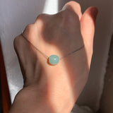 A-Grade Natural Green Blue Jadeite Barrel Pendant No. 220605