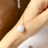 A-Grade Lavender Jadeite Sphere Pendant No.172292