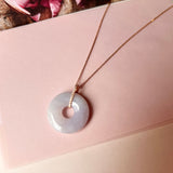 SOLD OUT: A-Grade Lavender Jadeite Bagel Pendant No.172293