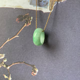 A-Grade Natural Moss On Snow Jadeite Barrel Pendant No. 161404