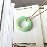 A-Grade Natural Moss On Snow Jadeite Barrel Pendant No. 161404