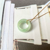 A-Grade Natural Moss On Snow Jadeite Barrel Pendant No. 171472