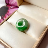 A-Grade Natural Imperial Green Jadeite Donut No.172290